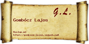 Gombócz Lajos névjegykártya